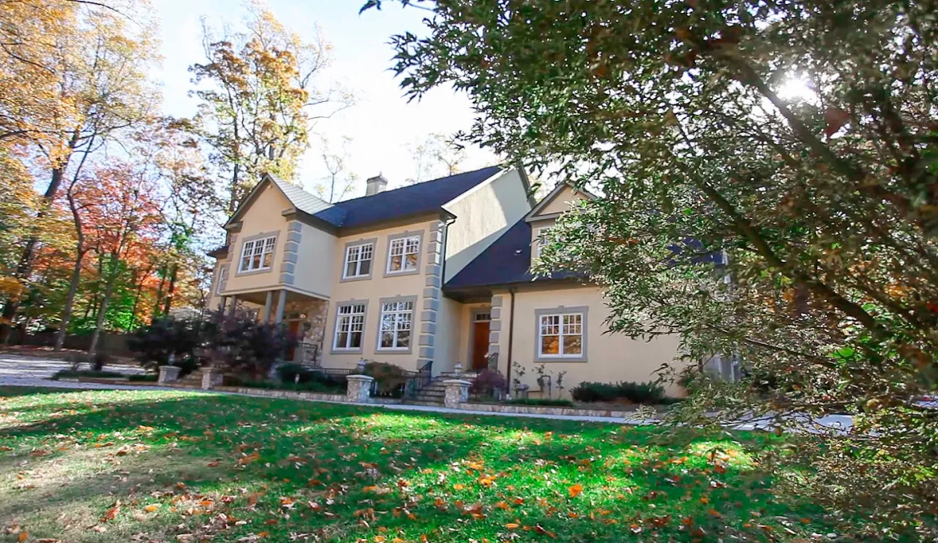 Residential treatment home with landscaped grounds
