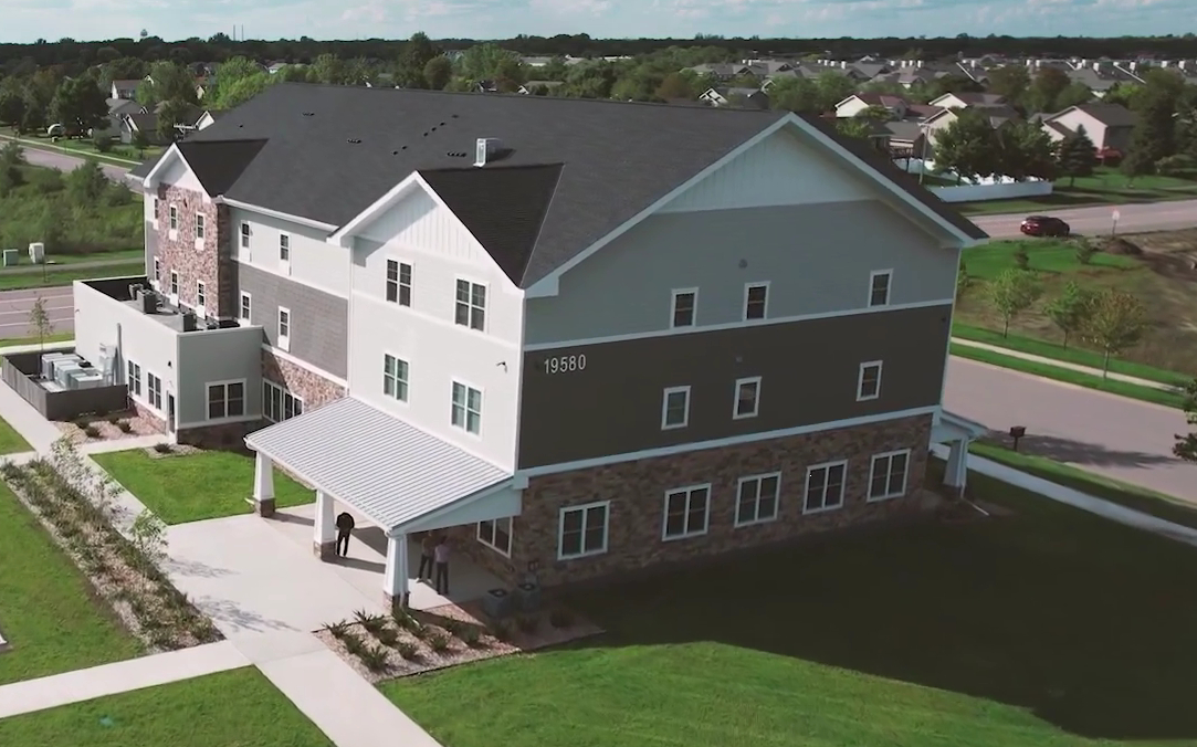 Exterior view of residential treatment facility building