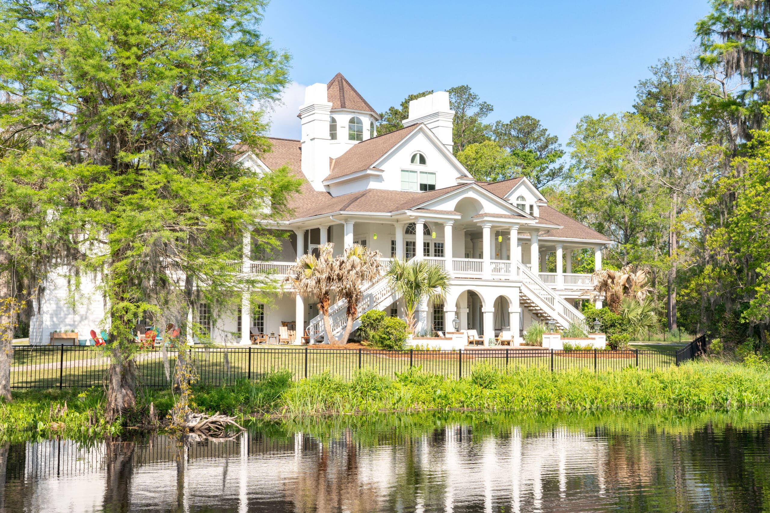 Facility exterior overlooking a peaceful waterfront