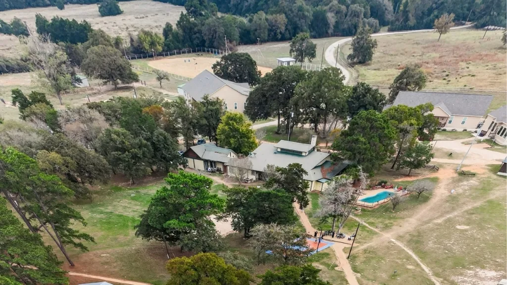 Aerial view of The Last Resort Recovery Center campus and grounds.