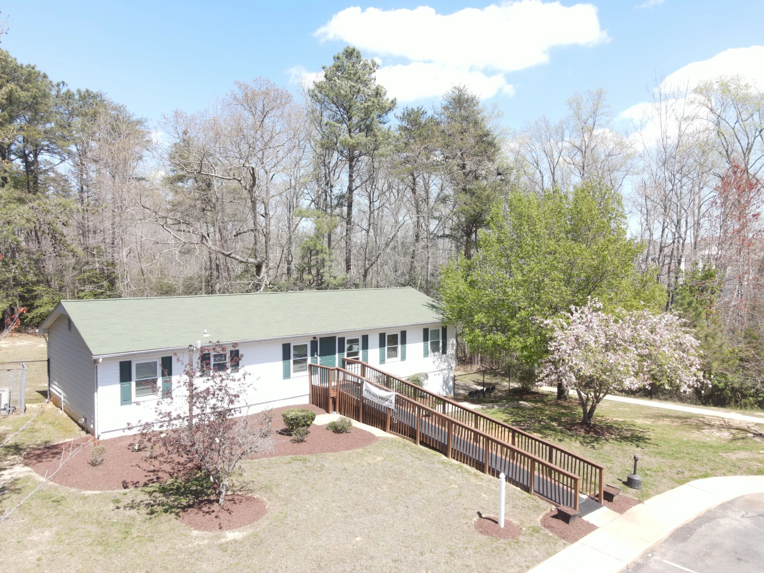 Outpatient treatment building at Pyramid Healthcare in California, MD