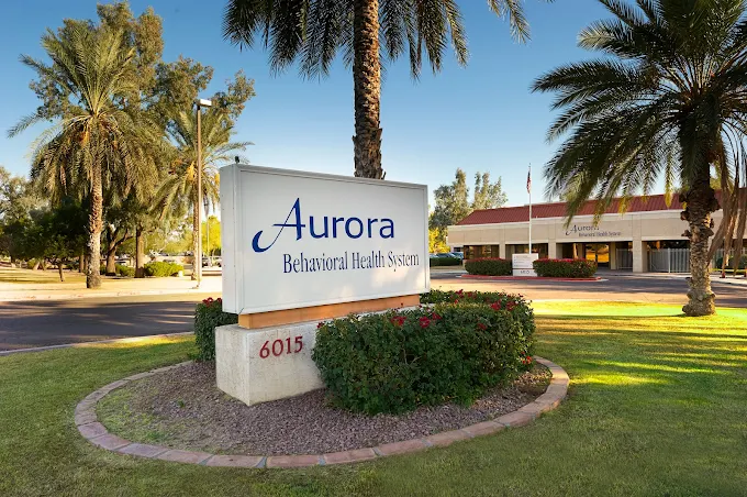 Outdoor sign for Aurora Behavioral Health System