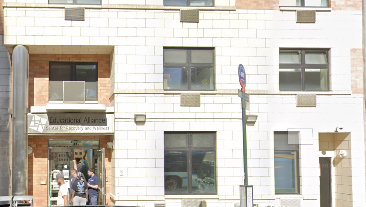 Street-level entrance of Educational Alliance Center for Recovery