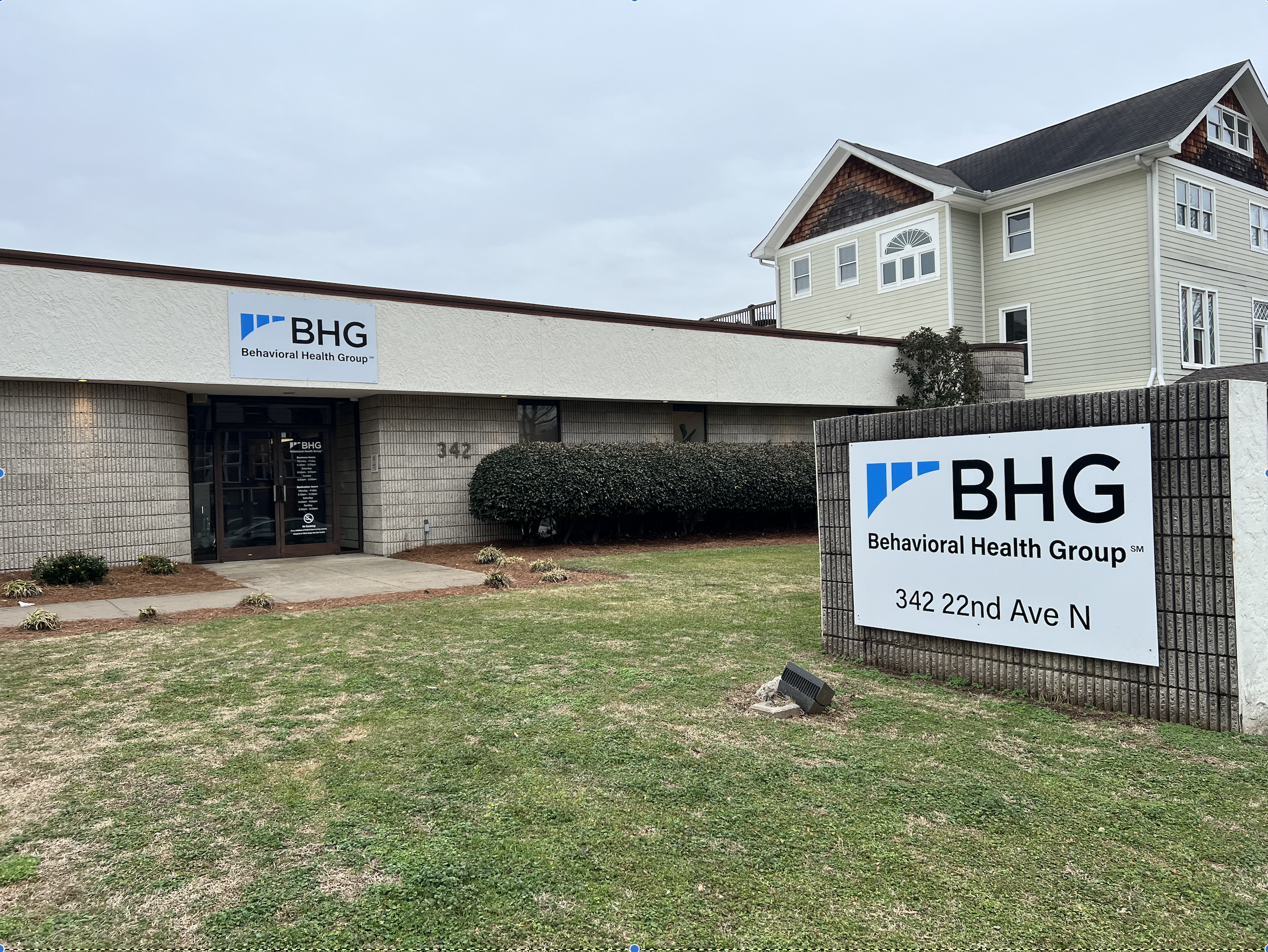 BHG Nashville Treatment Center building with roadside sign