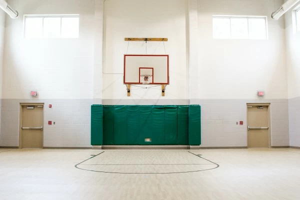 Indoor basketball court for recreation and fitness