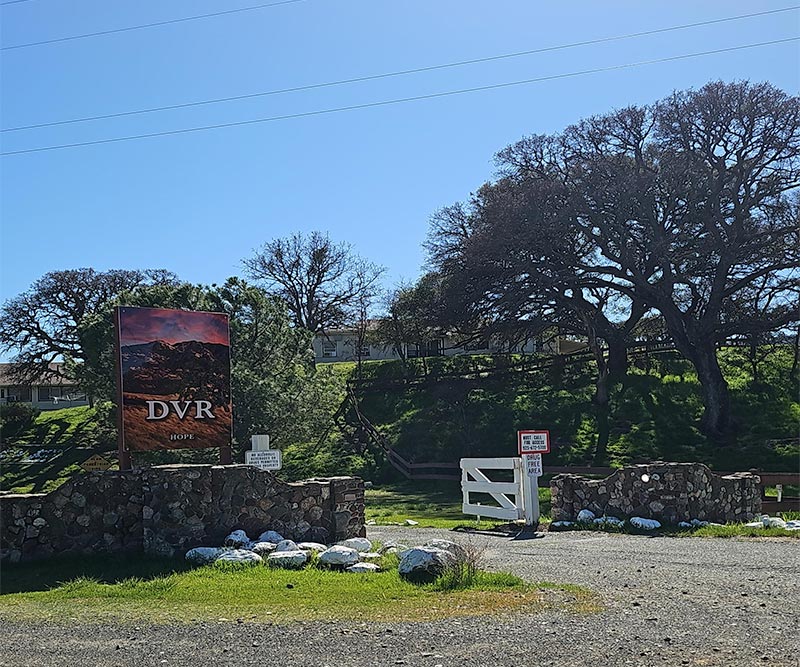 Entrance sign for Diablo Valley Ranch treatment center