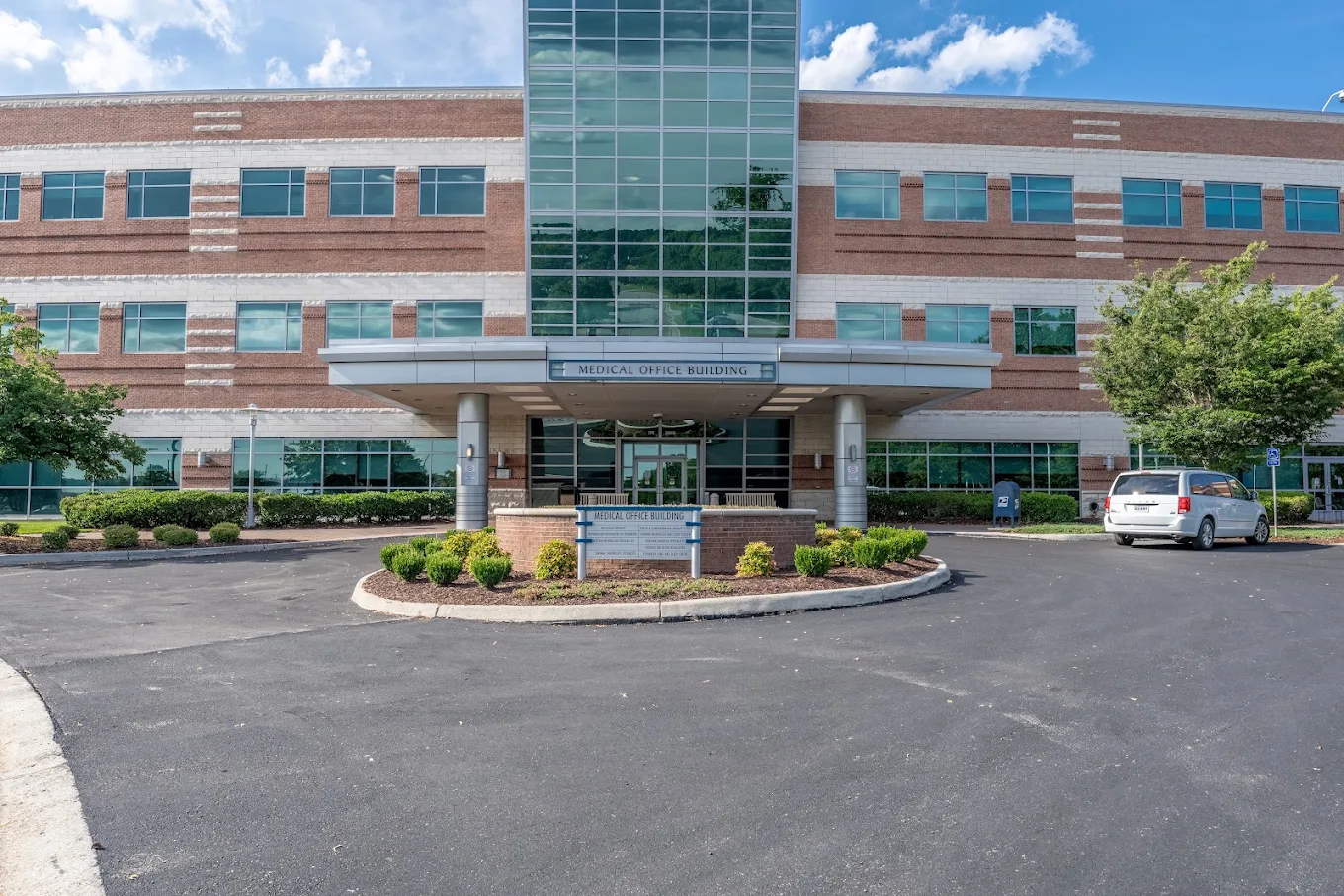 Front exterior of multi-story addiction treatment center