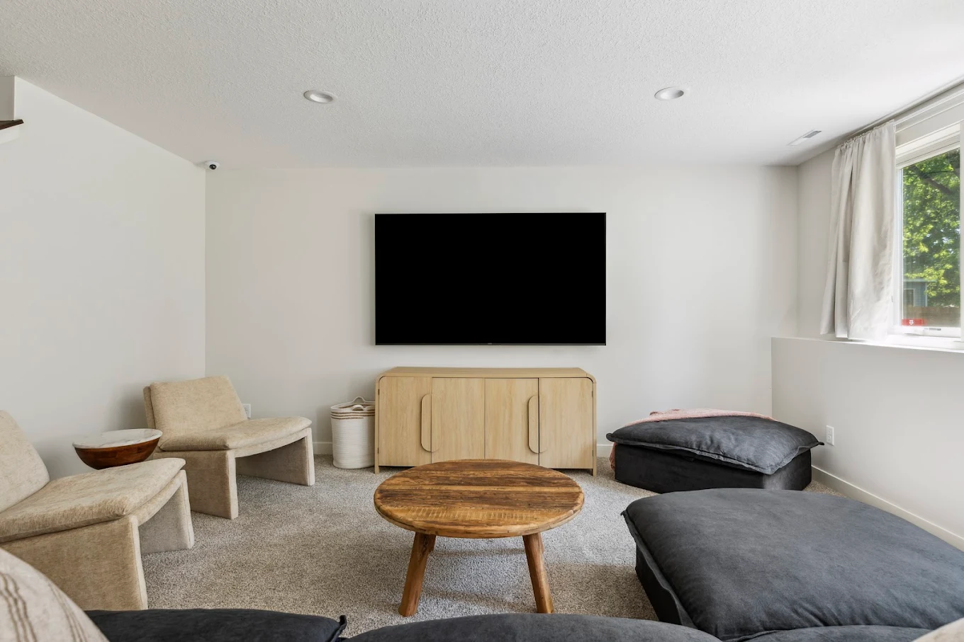 Relaxing lounge with TV and seating