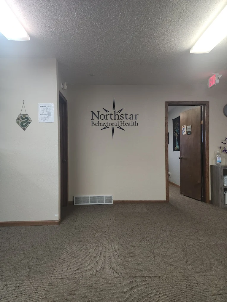 Northstar Behavioral Health hallway with logo on wall