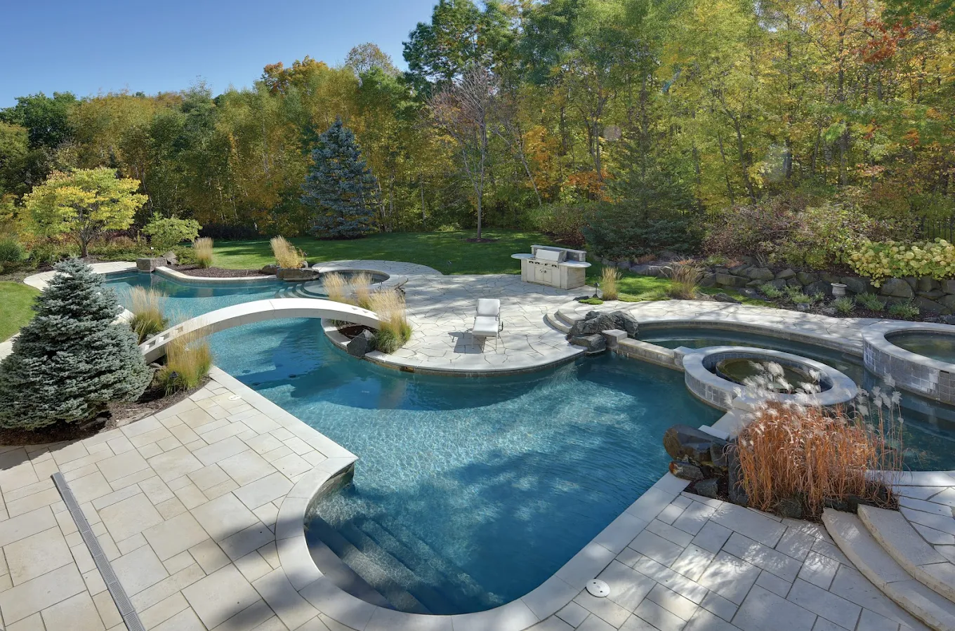 Swimming pool at a luxury rehab facility