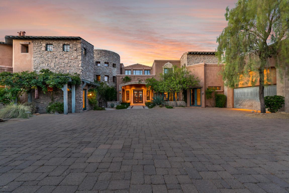 Luxury rehab exterior at sunset.