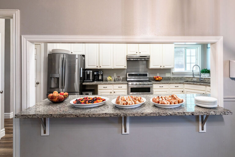 Kitchen counter with meals at Ascend Recovery