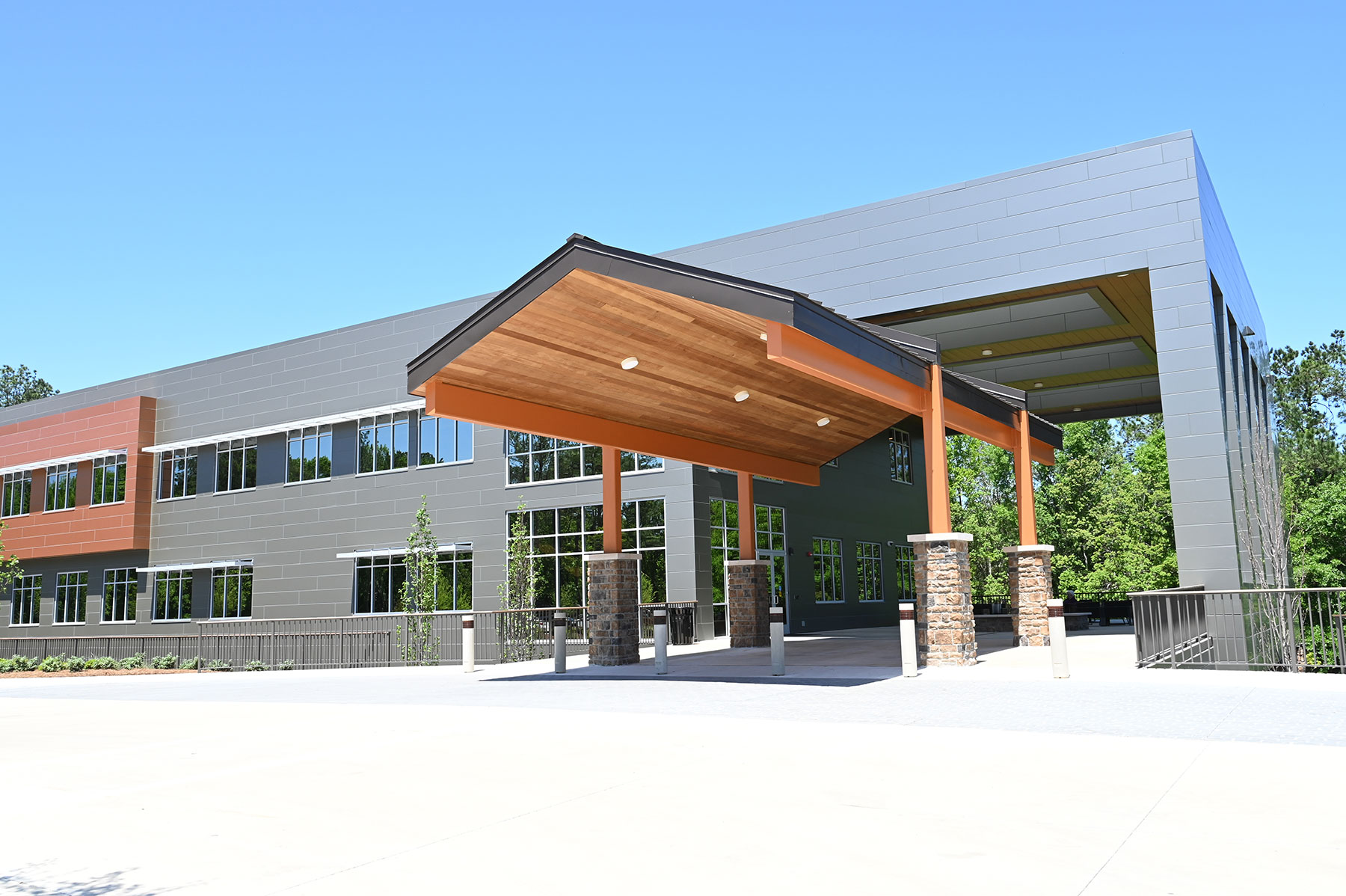 Exterior entrance of Pine Grove behavioral health facility