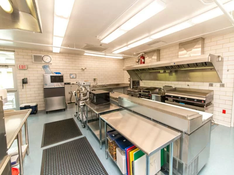 Kitchen with barstools and cozy seating