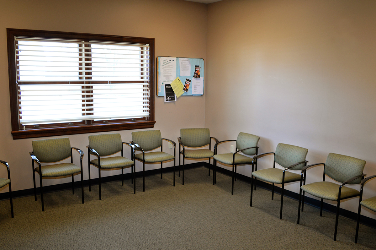 Meeting room with chairs arranged in a circle