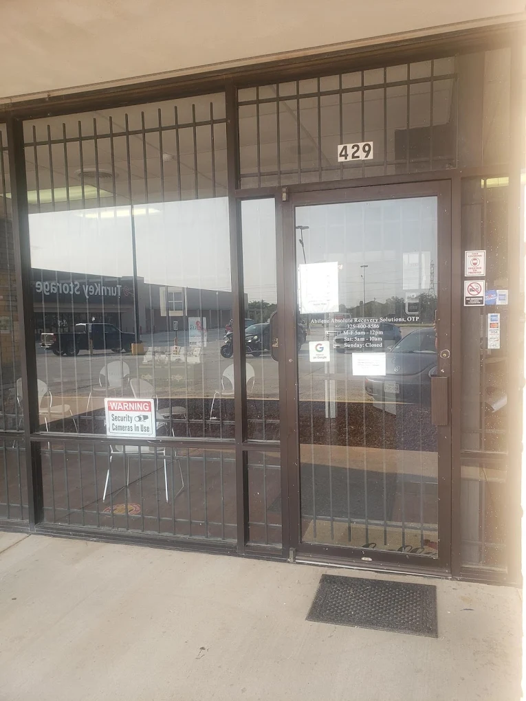 Main entrance of Abilene Absolute Recovery Solutions OTP
