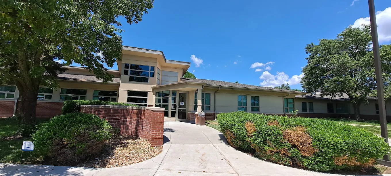 Main entrance of Johnson County Mental Health Center in Shawnee, Kansas