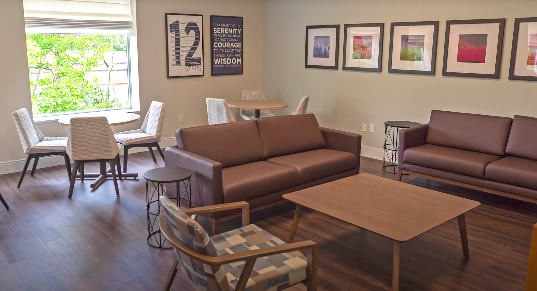 Comfortable shared living area with couches and seating