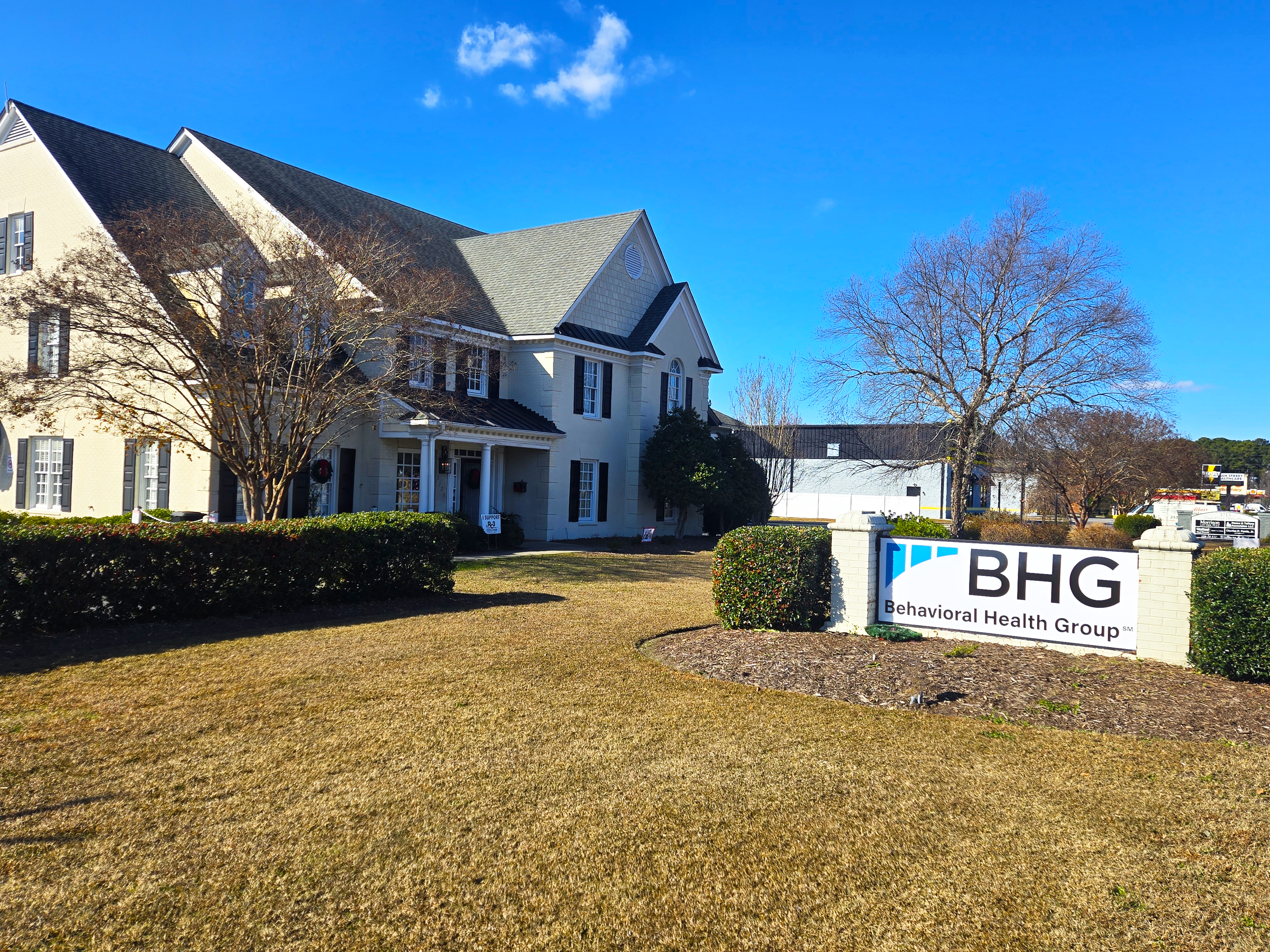 BHG monument sign in front of Wilson treatment center