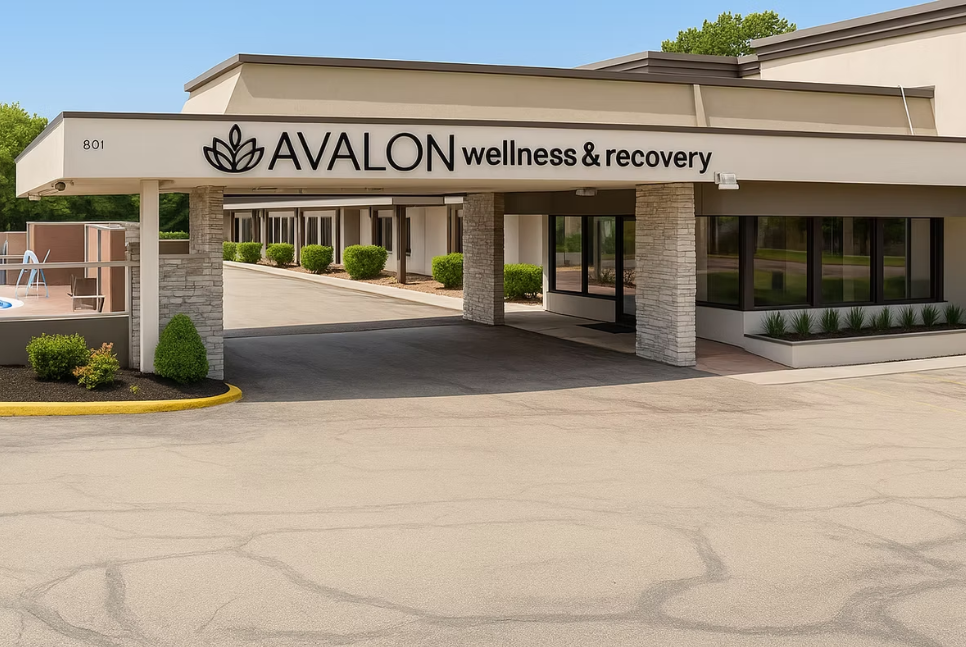 Front entrance with Avalon Wellness & Recovery sign