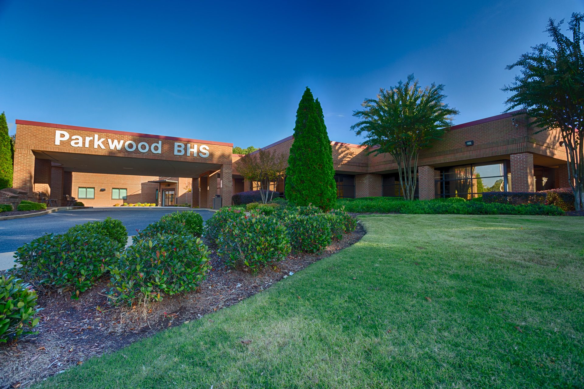 Main entrance to Parkwood Behavioral Health System
