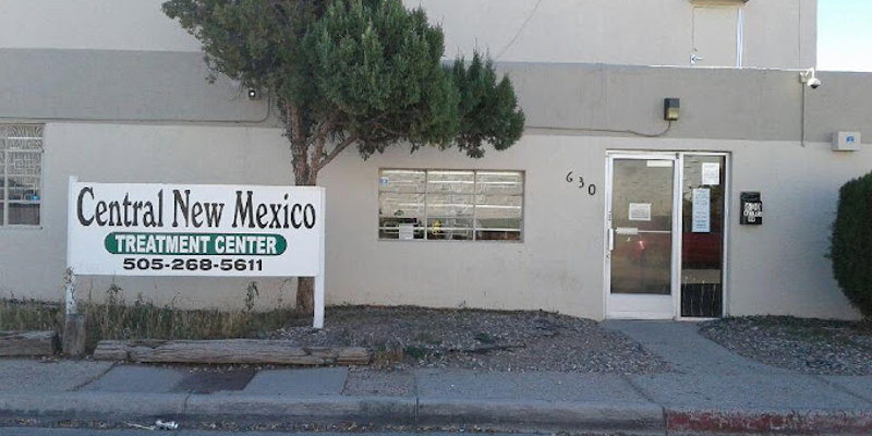 Front entrance of Central New Mexico Treatment Center with clear signage and a welcoming atmosphere, offering a supportive environment.