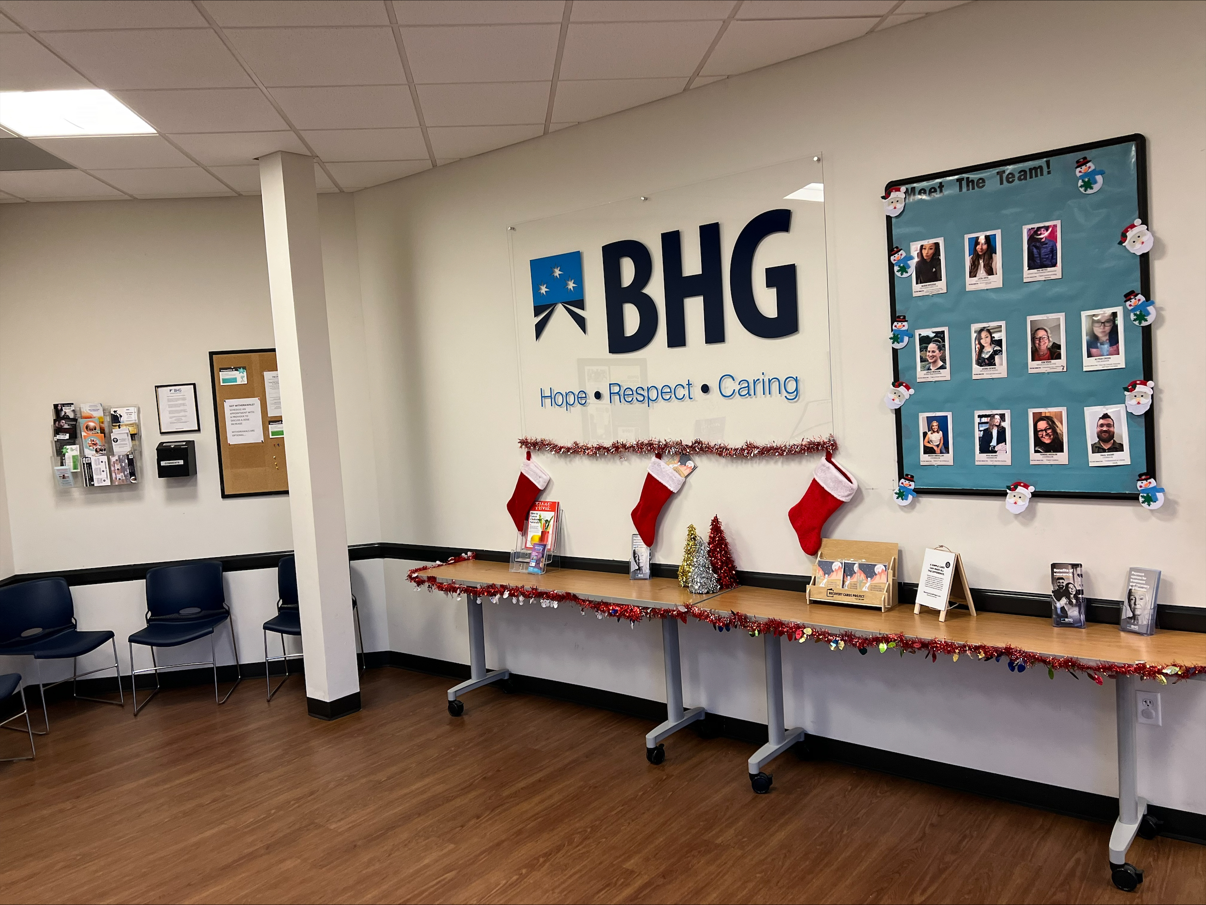 BHG logo displayed in the facility lobby