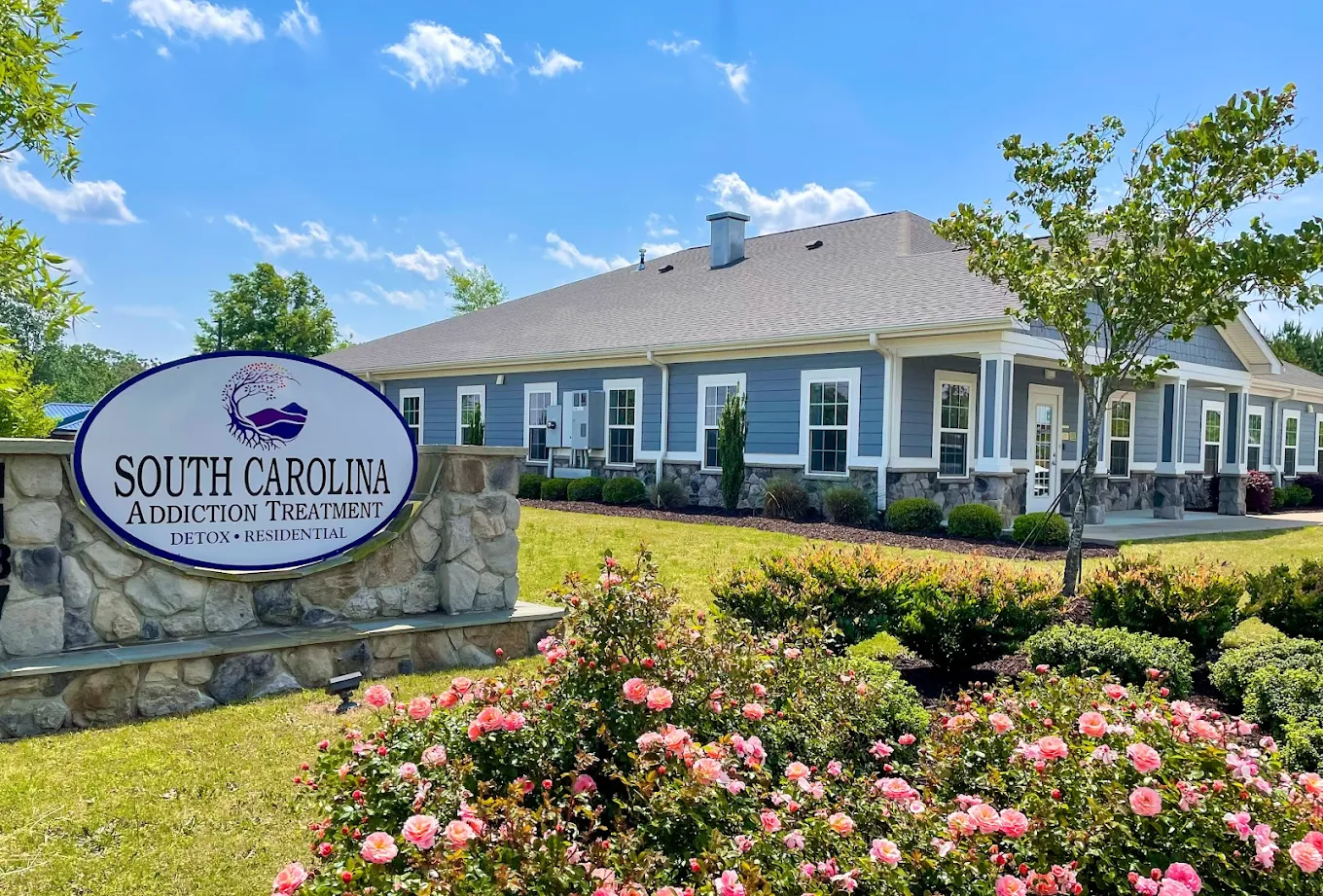 South Carolina Addiction Treatment entrance sign and grounds