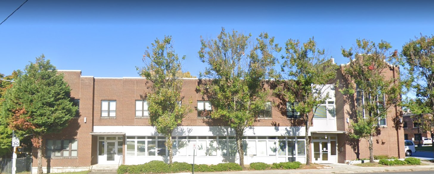 Exterior view of the rehab facility building  from the street.