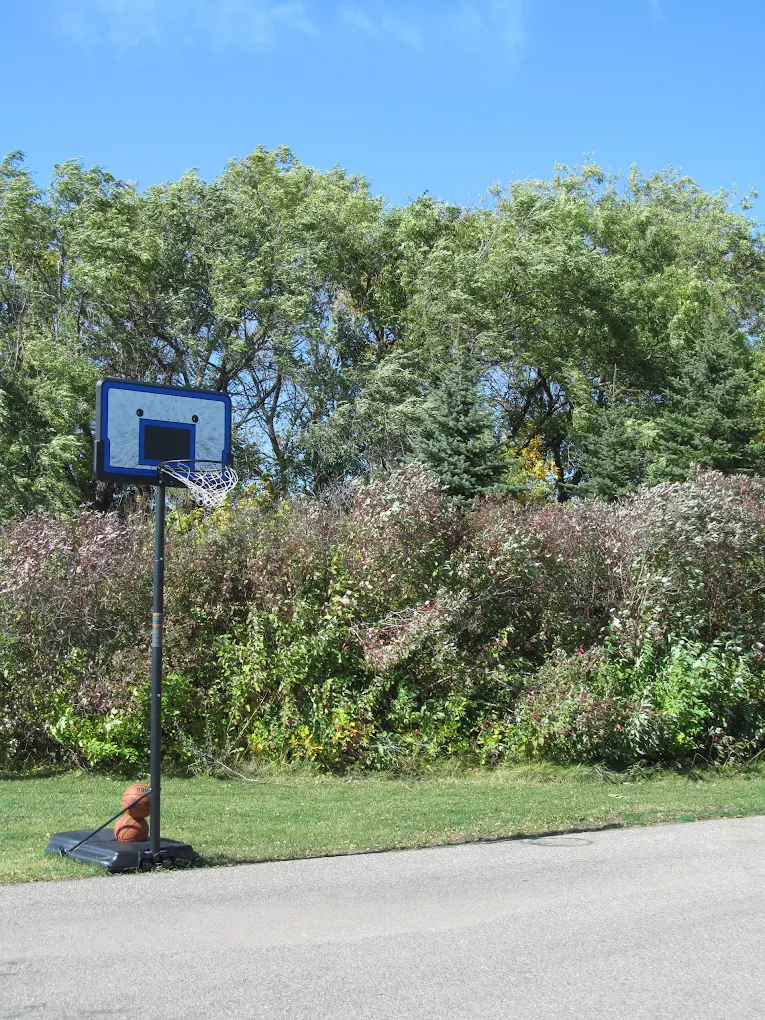 Outdoor basketball hoop for recreation and exercise