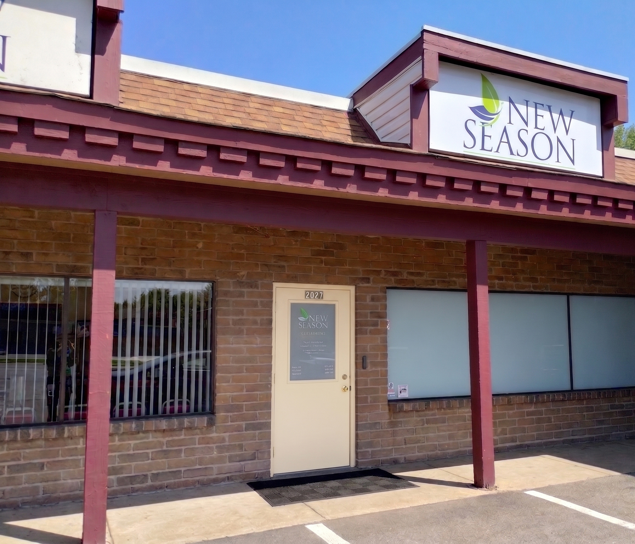 New Season treatment center entrance and exterior signage