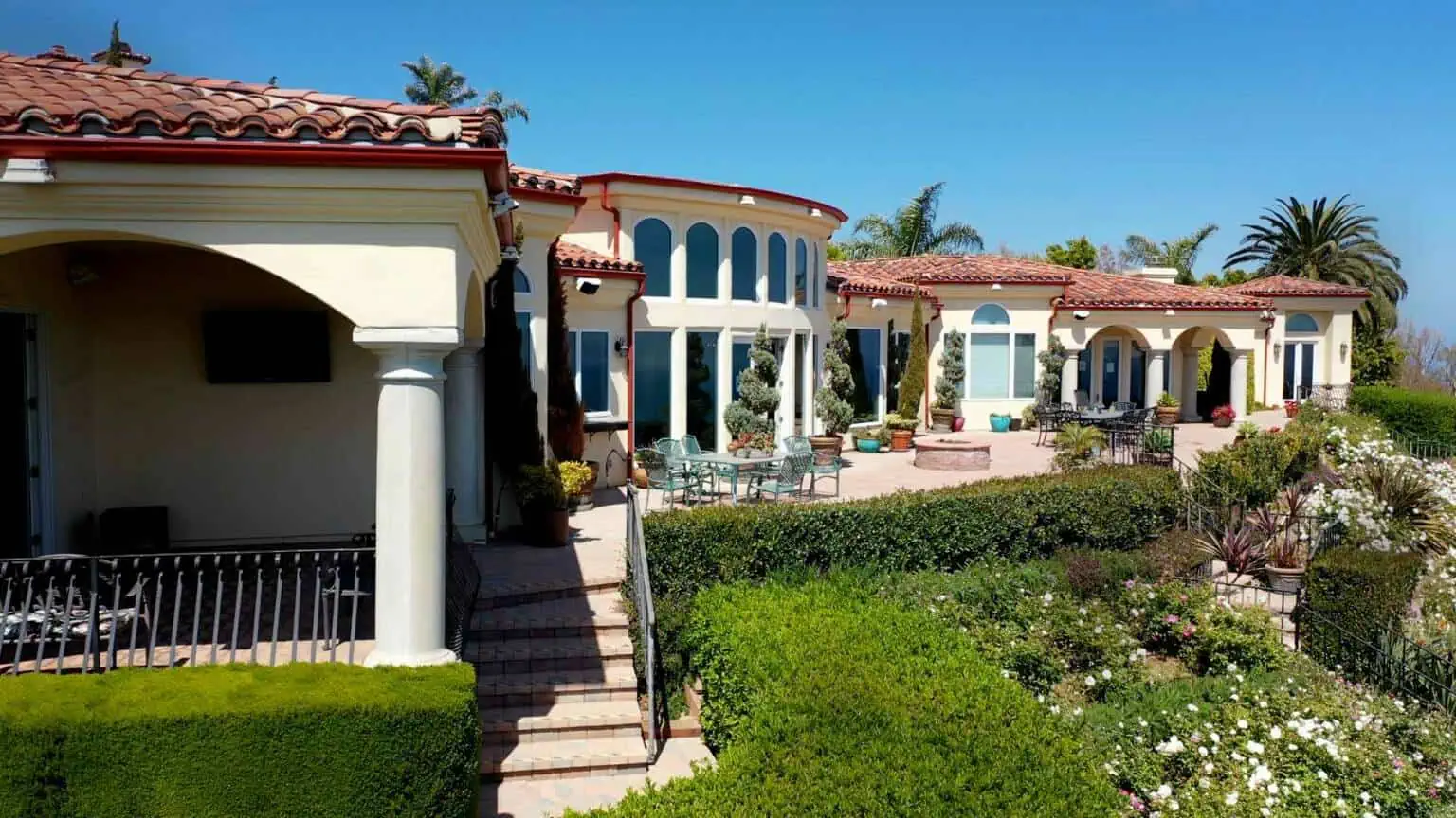 Mediterranean-style residence with landscaped garden