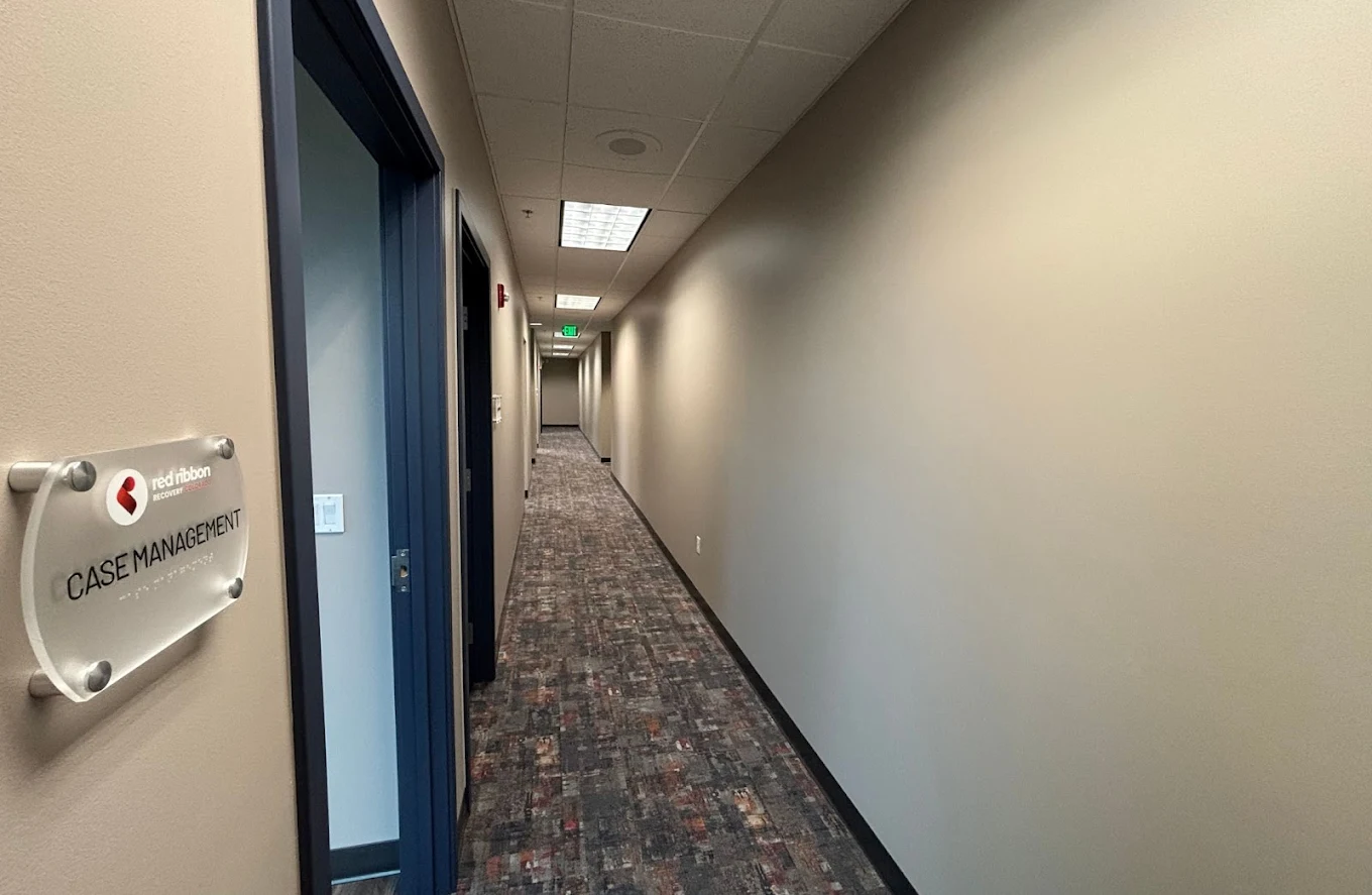 Hallway leading to offices and therapy rooms