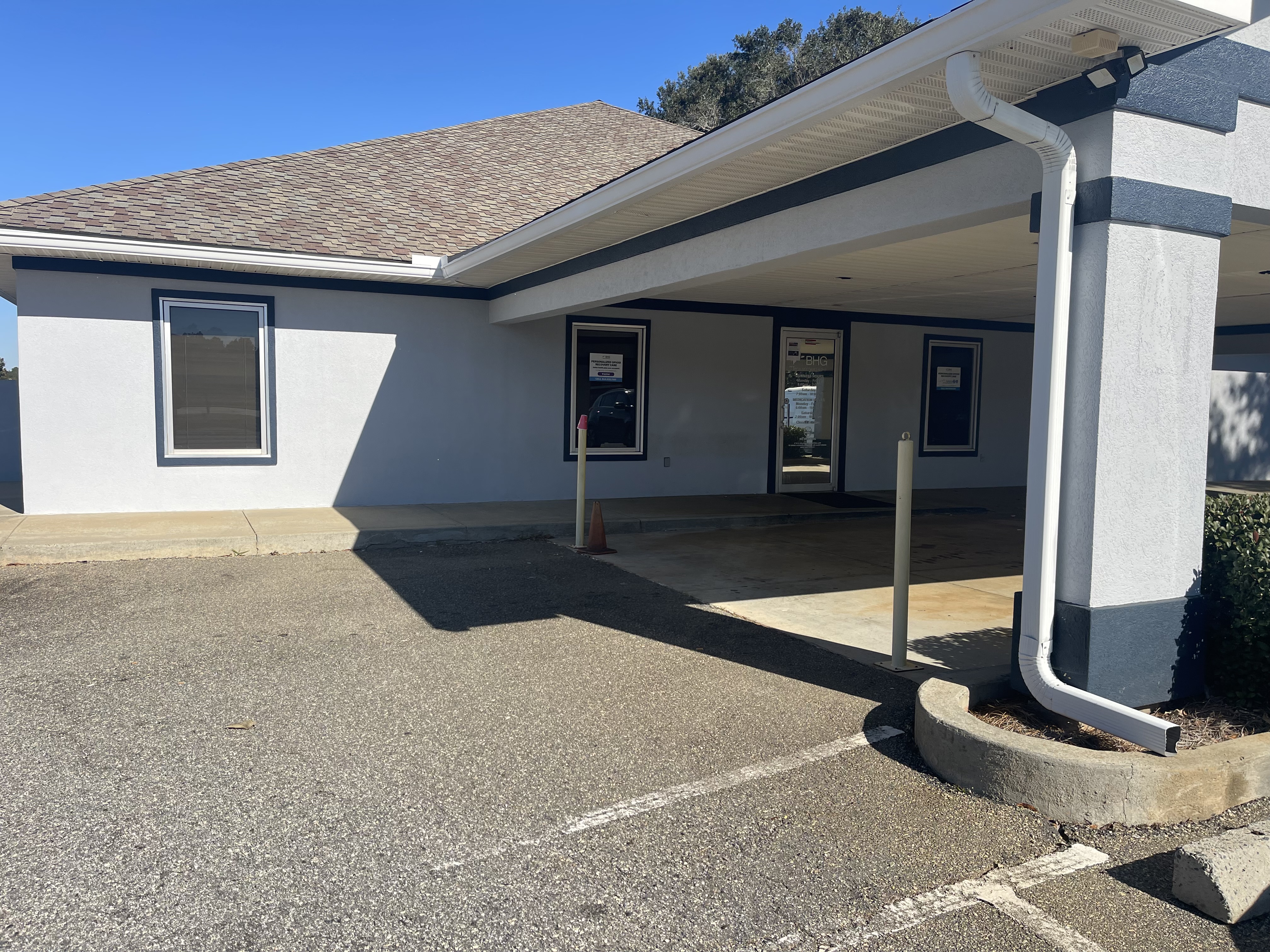 Main entrance to BHG Albany Treatment Center building