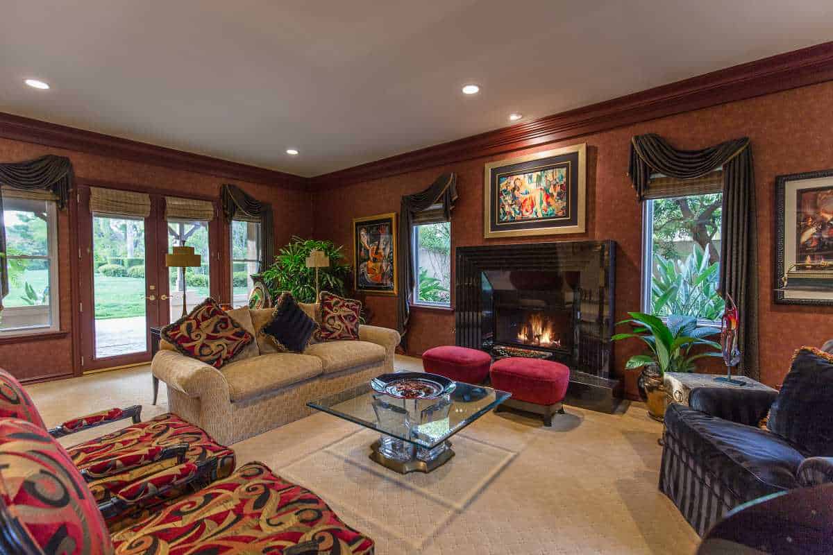 Cozy Living Room with Fireplace