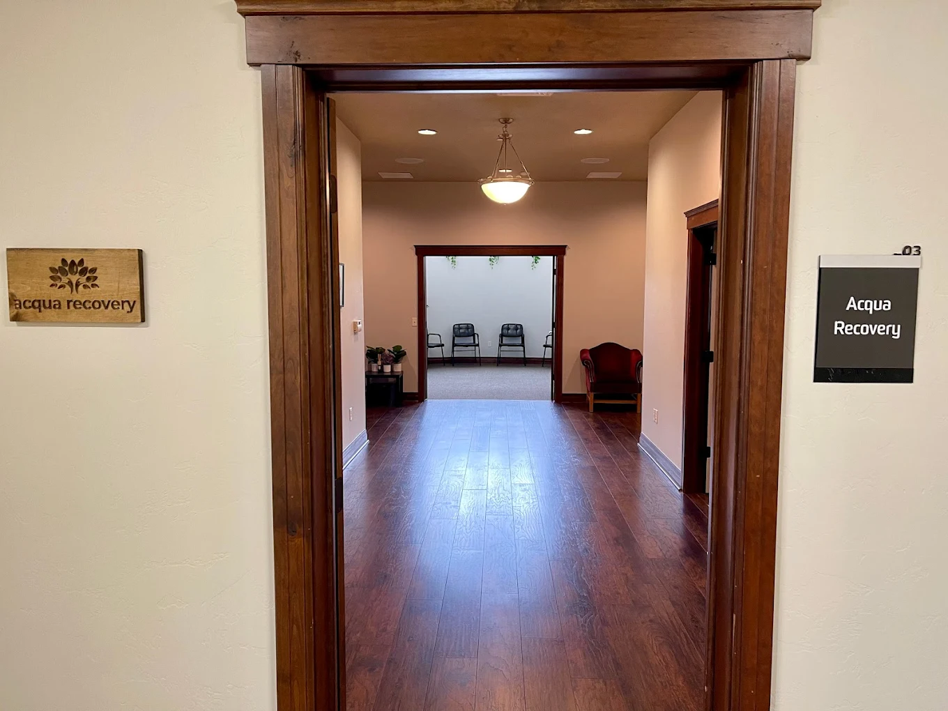 Hallway entrance to Acqua Recovery office space