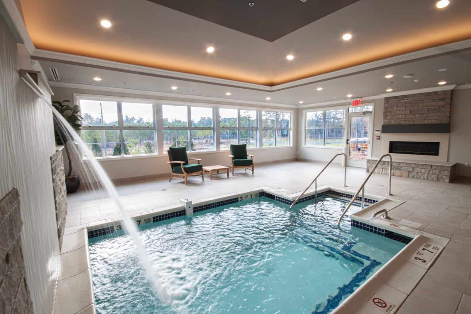 Indoor serenity pool used for relaxation and recovery
