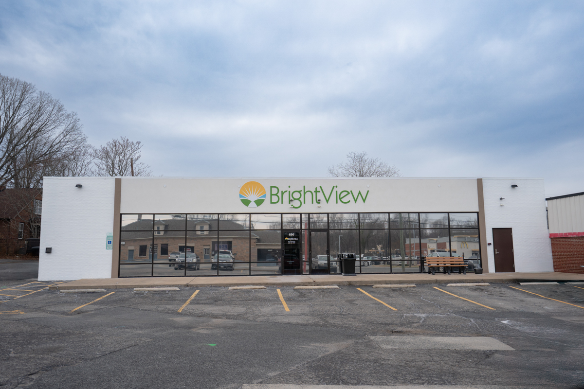 BrightView treatment center exterior with parking lot