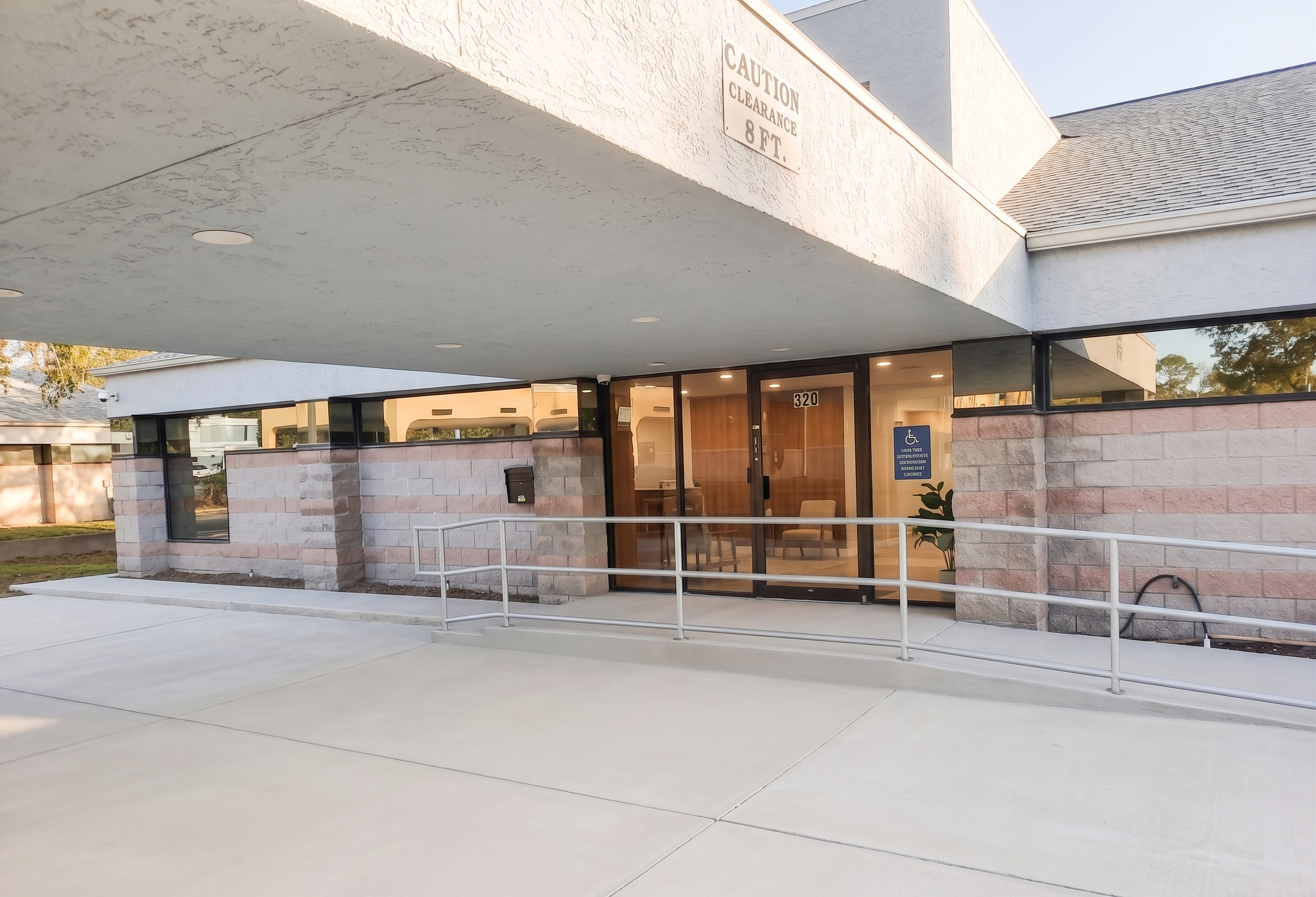 New Season storefront with brick exterior and entrance ramp