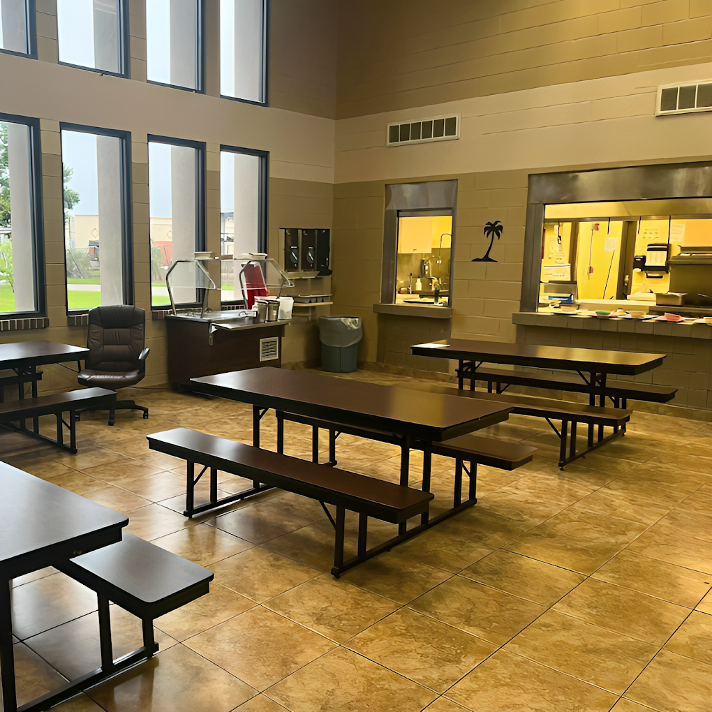 Dining hall and cafeteria seating at SalusCare Vince Smith Campus