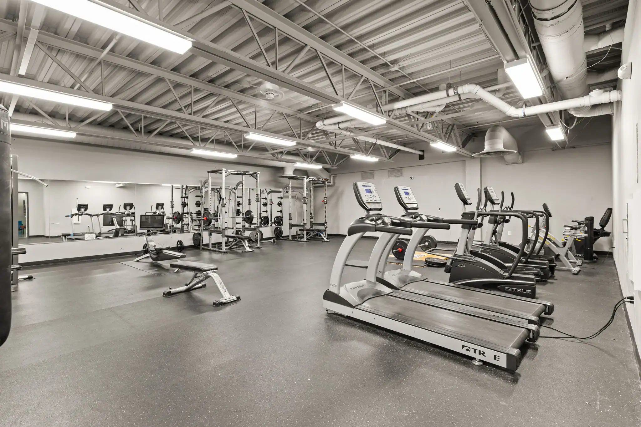 Fitness center with cardio and strength equipment