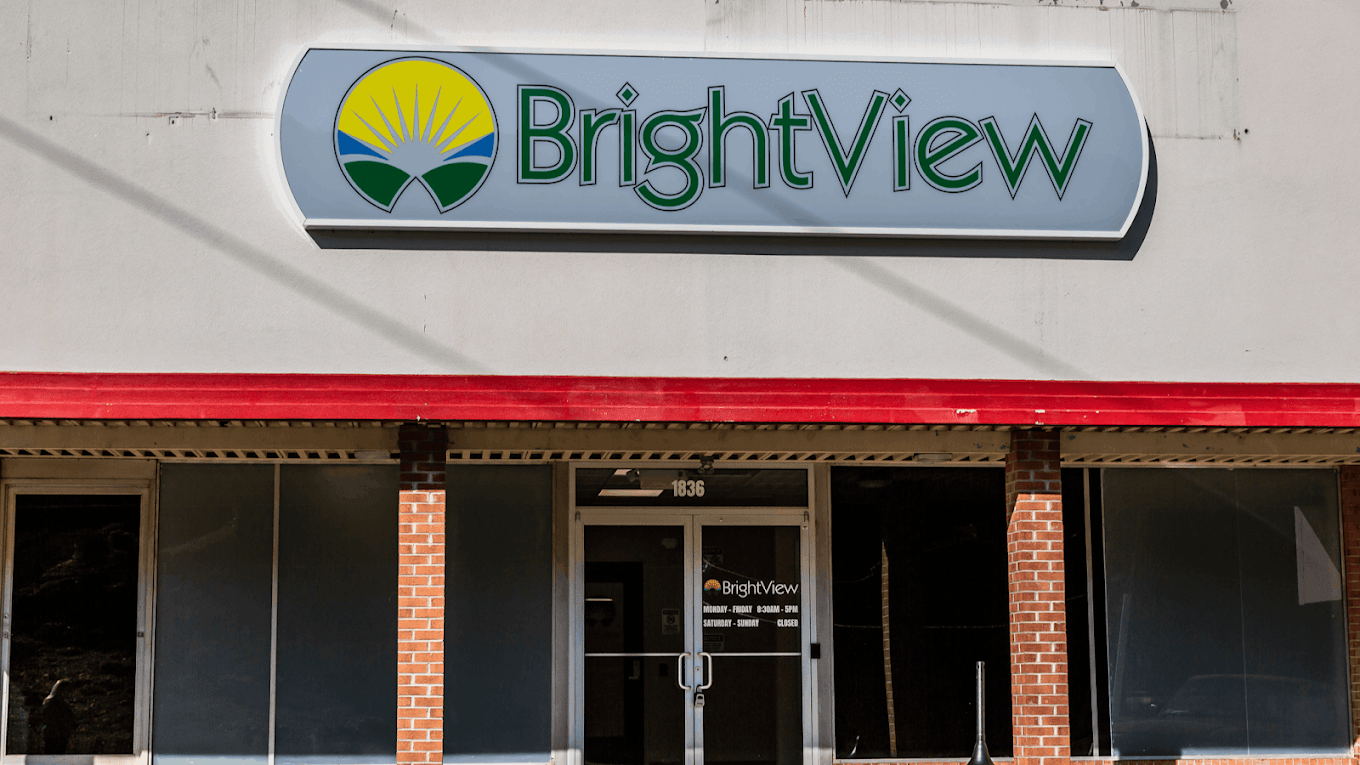 BrightView Martinsville entrance with facility sign above
