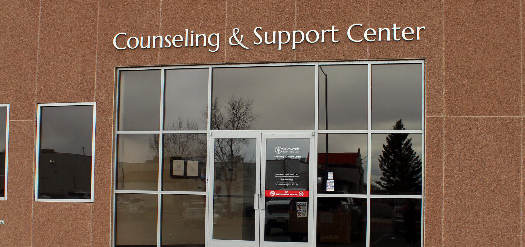 Entrance of Valley-Wide Counseling & Support Center in Springfield