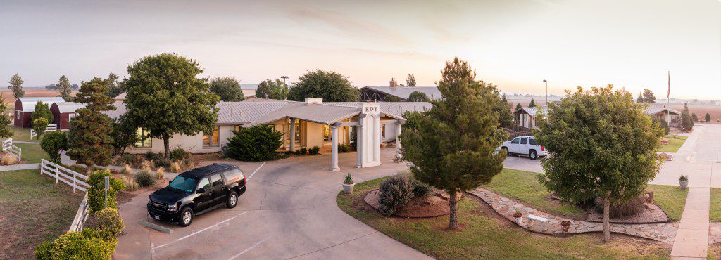 Treatment facility entrance with circular drive and grounds