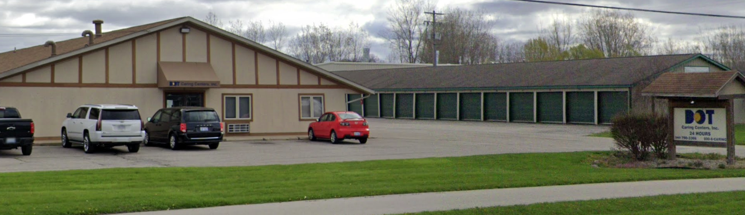 Exterior of detox facility with parking lot