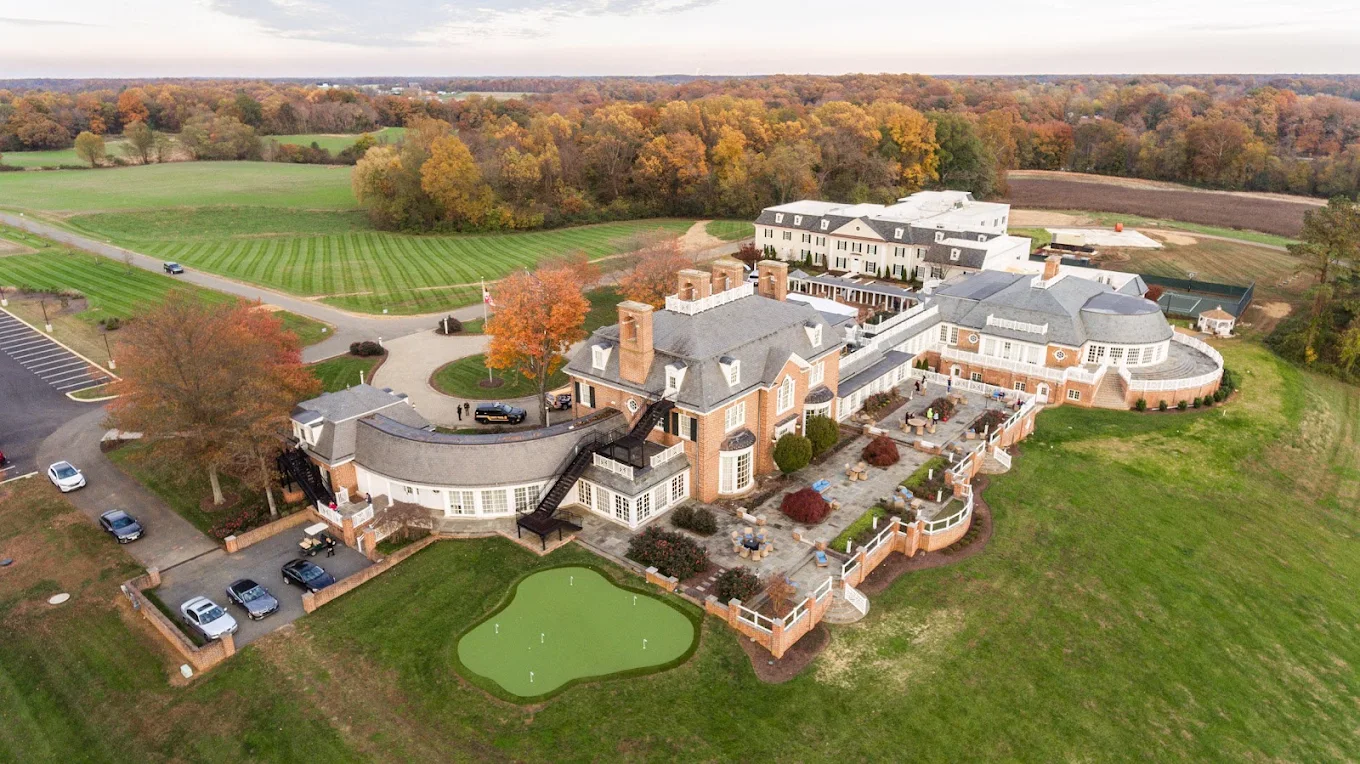 Aerial view of treatment facility surrounded by expansive grounds