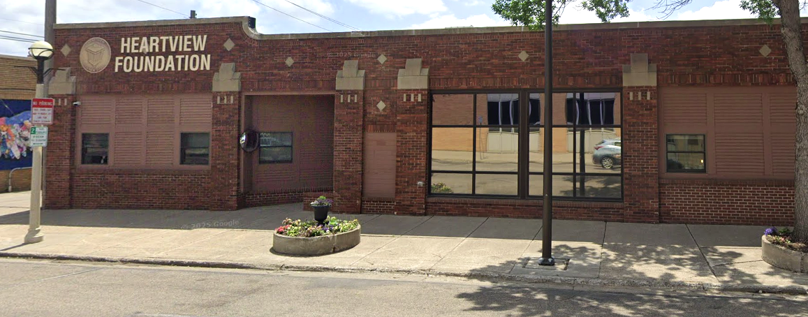 Brick building exterior of Heartview Foundation