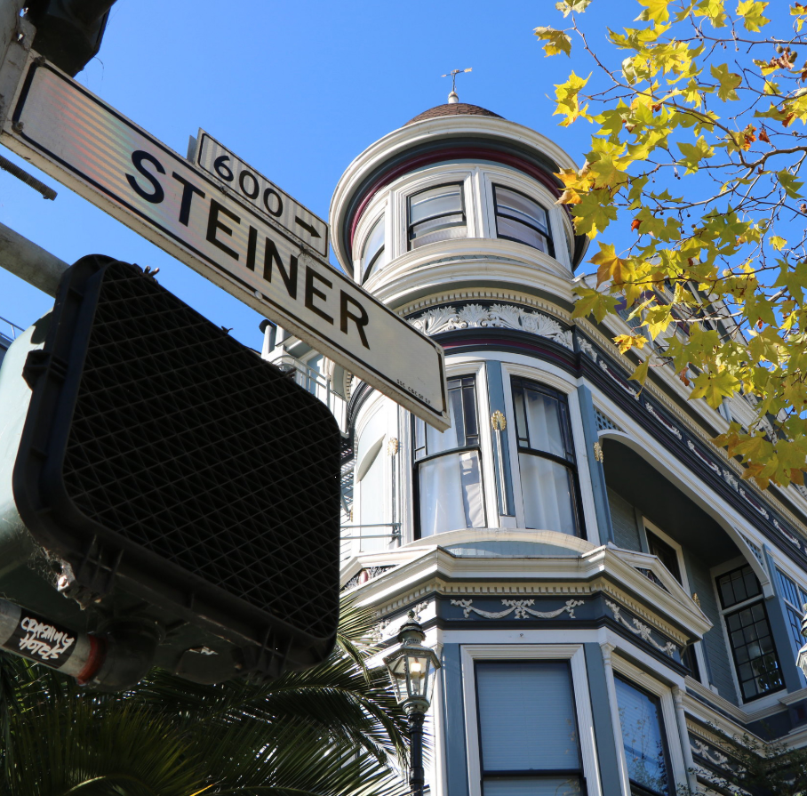 Victorian-style rehab center exterior on Steiner Street