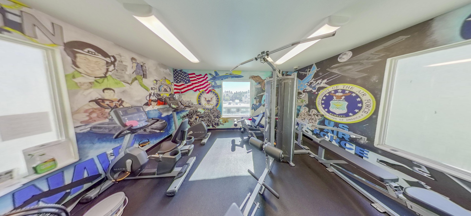 Fitness room with cardio and strength equipment