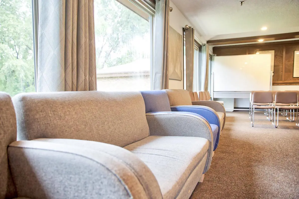 Group therapy room with chairs arranged in a circle